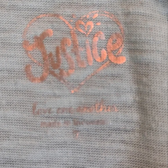 5/$25 Girls Justice Tank, Size 7 - Picture 2 of 3